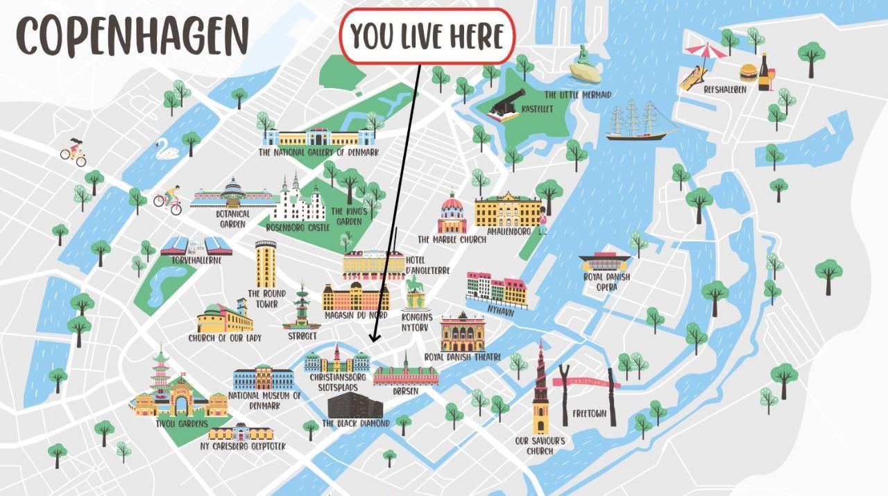 קופנהגן Large Apartment With Canal View In Central Cph City מראה חיצוני תמונה
